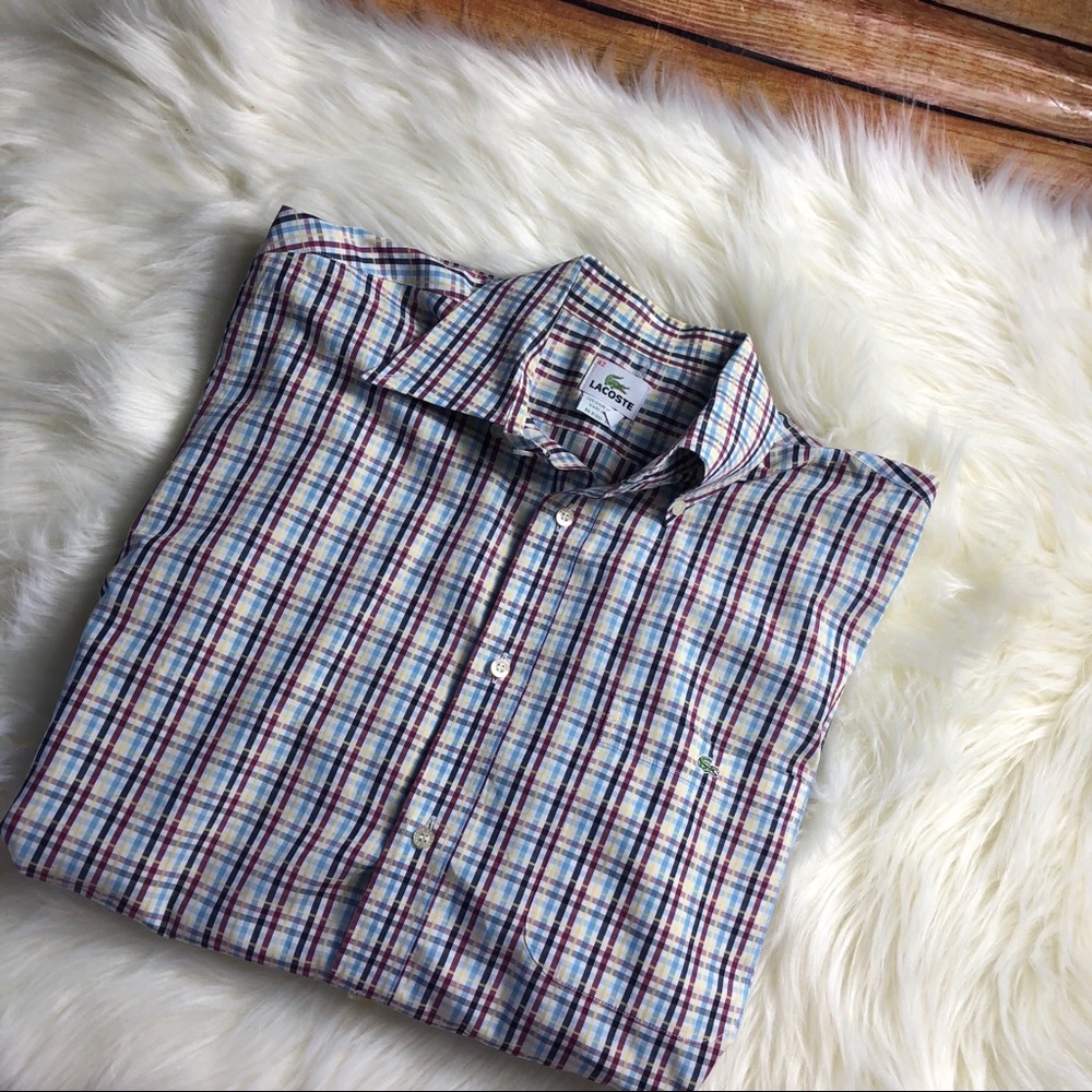 Lacoste Stripped Dress Shirt Men’s size 42